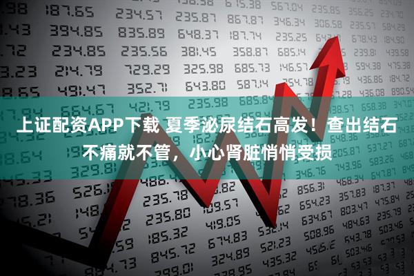 上证配资APP下载 夏季泌尿结石高发!查出结石不痛就不管,小心肾脏悄悄受损